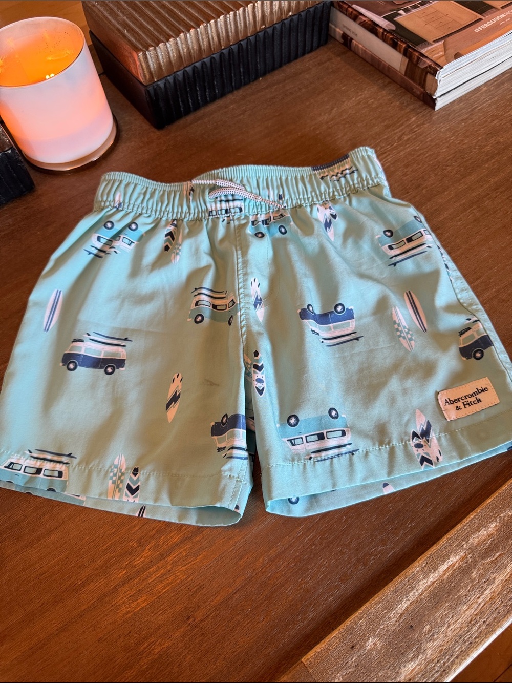Abercrombie & Fitch Aqua Surf Van Print Swim Trunks
